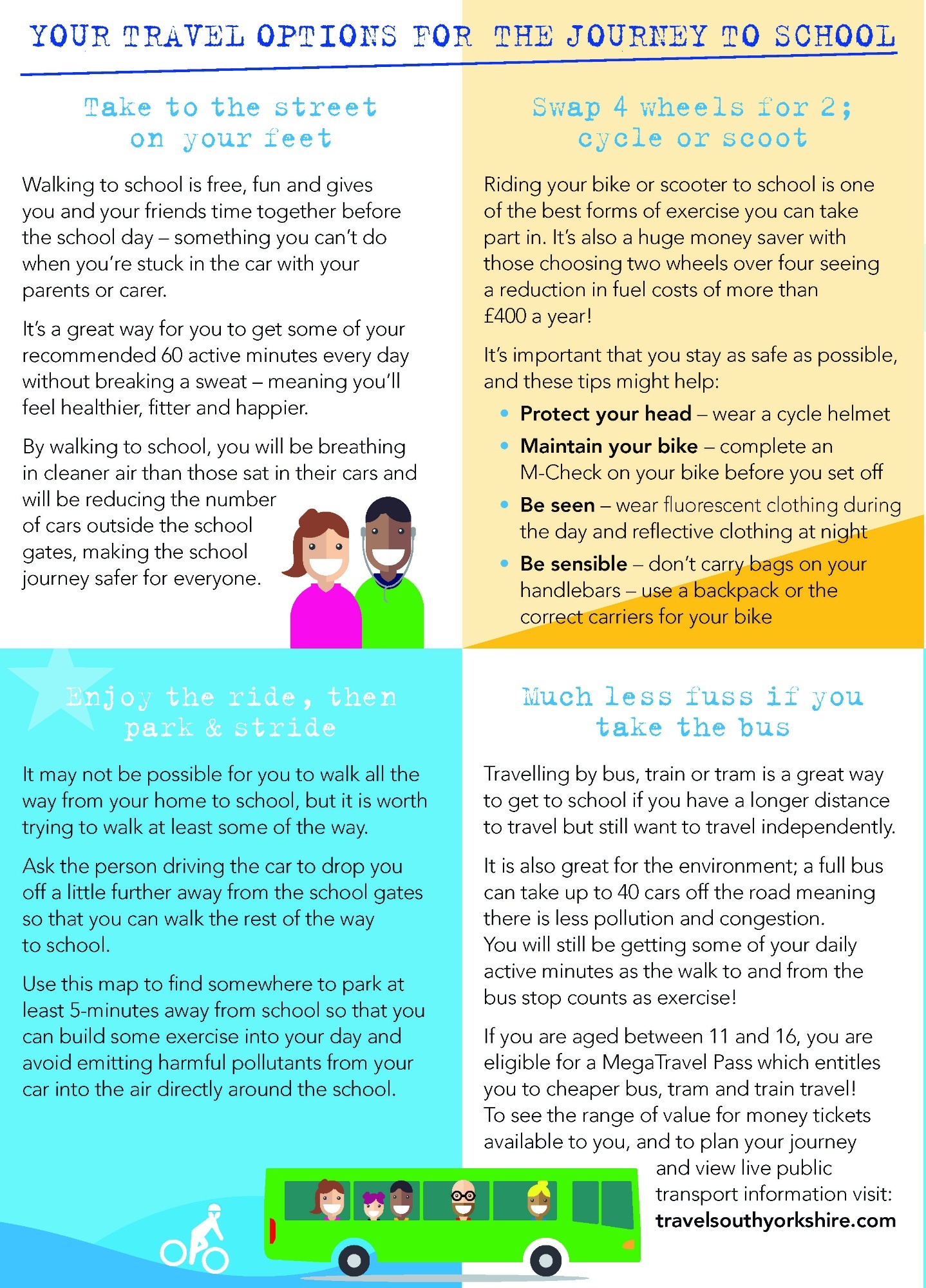 Park and stride leaflet page and link to downloadable pdf