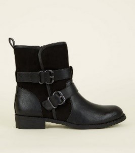 Ankle boot with buckles